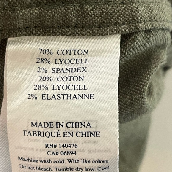 Faherty shirt men’s short sleeve sz Large button up olive - Picture 4 of 6